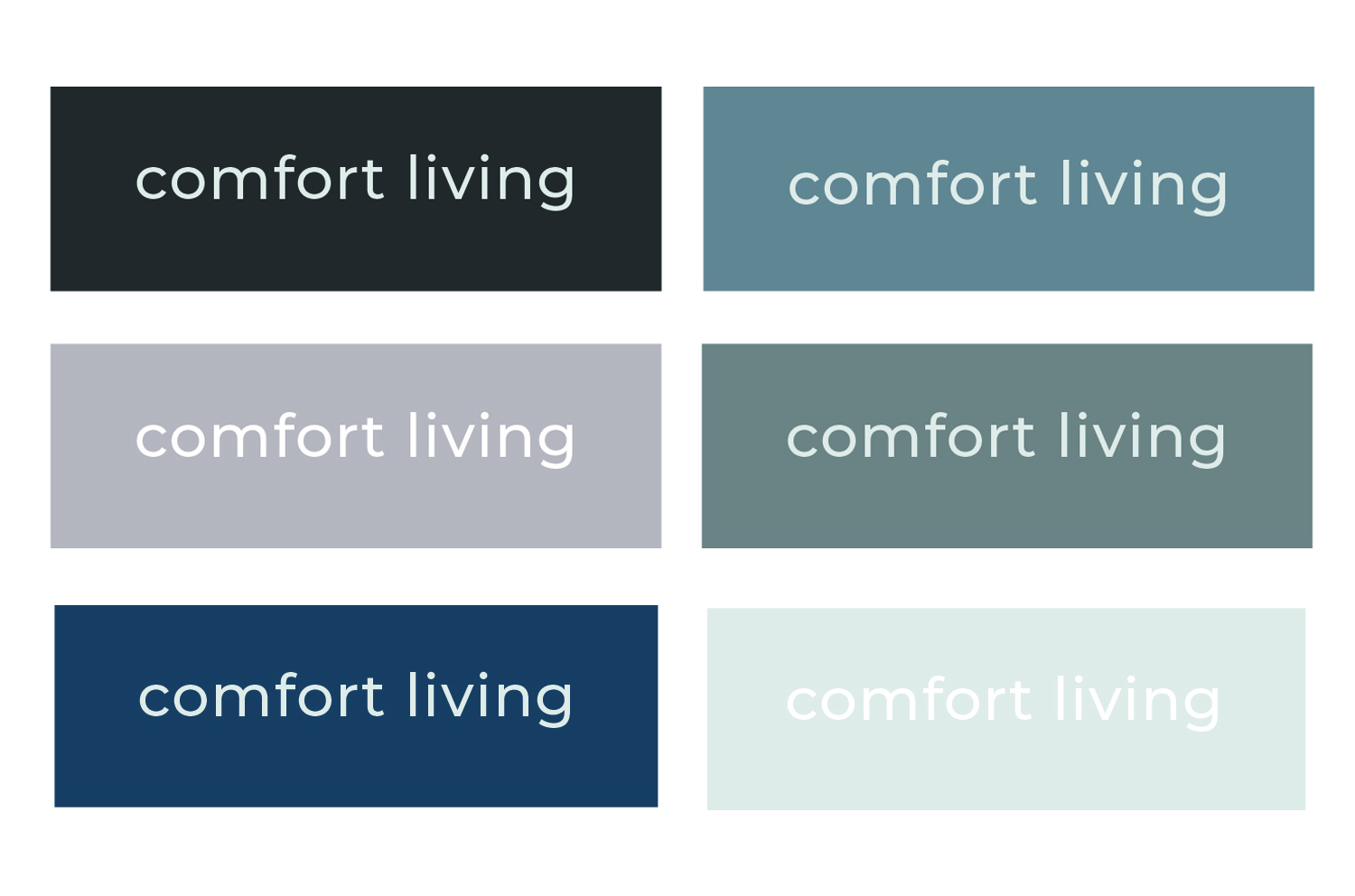 comfort living logo I mange farver