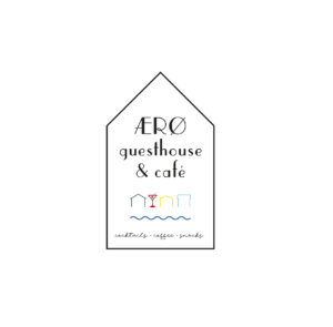 Ærø guesthouse og café logo formet som et hus