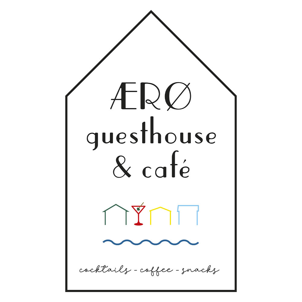 Ærø guesthouse og café logo formet som et hus