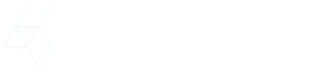 Kursusfabrikken logo hvid