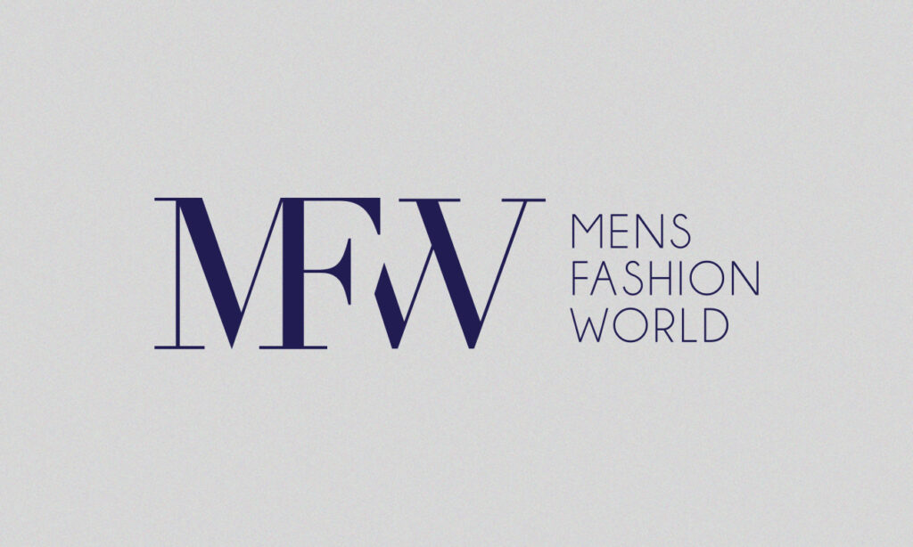 Mens fashion world logo blå