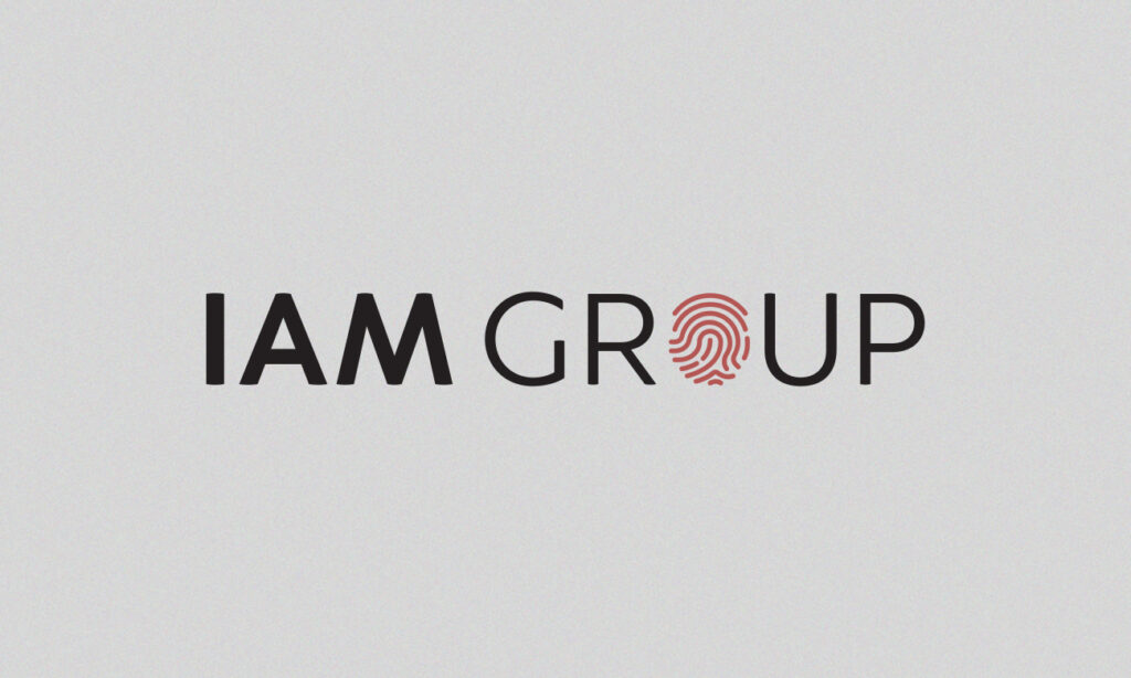 IAM group logo med fingeraftryk